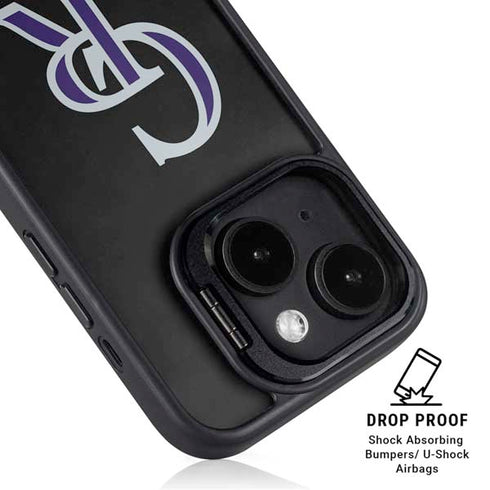 MLB Colorado Rockies - Solid Distressed iPhone 14 Kickstand Case